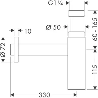 Сифон для раковины Hansgrohe 52105670 черный